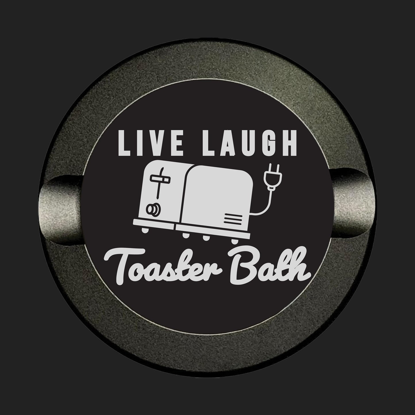 Live Laugh Toaster Bath Metal Zyn Containers Aluminum Puck for Nicotine Pouches