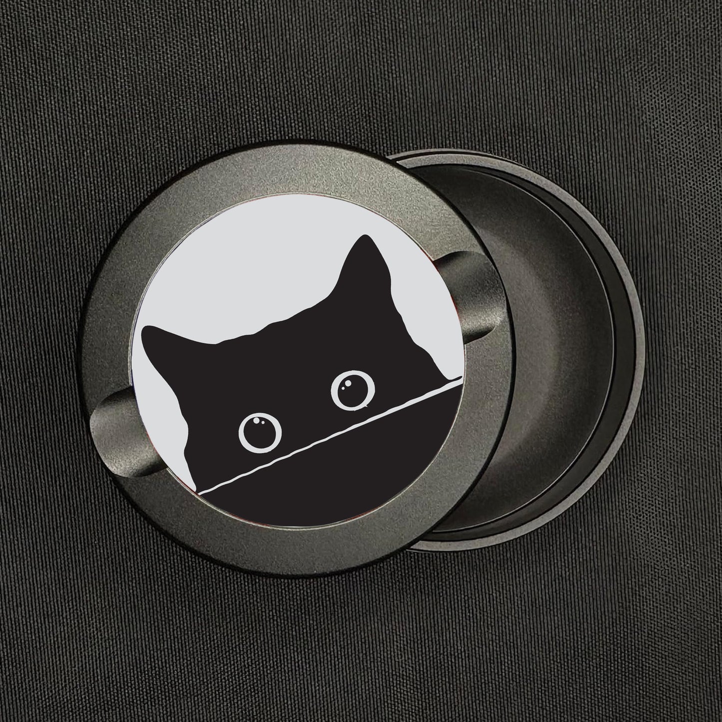 Peeking Cat Anodized