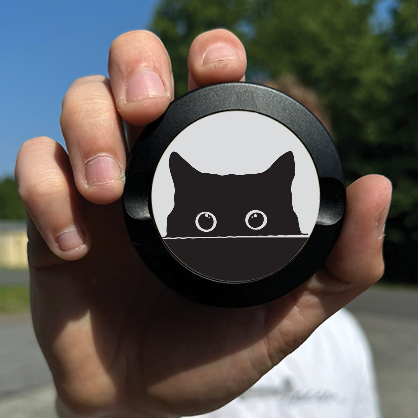 Peeking Cat Anodized
