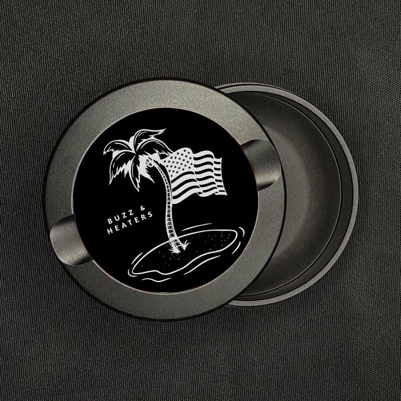 American Flag And Palm Tree Anodized
