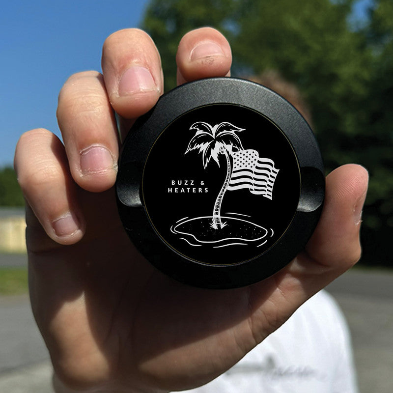 American Flag And Palm Tree Anodized