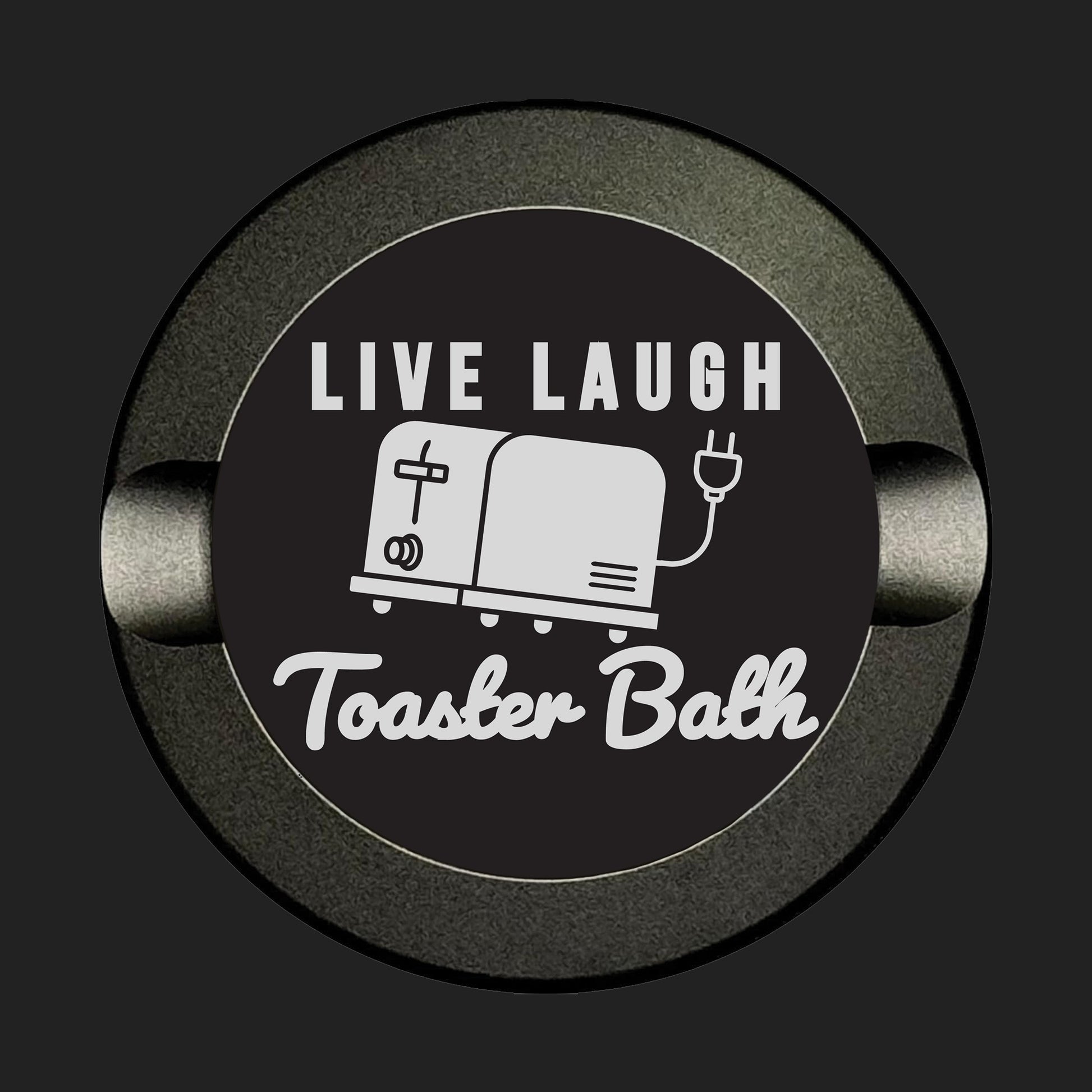 Live Laugh Toaster Bath Metal Zyn Containers Aluminum Puck for Nicotine Pouches