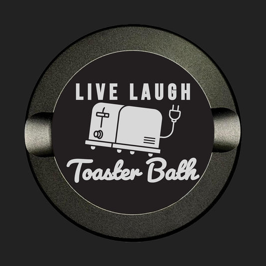 Live Laugh Toaster Bath Metal Zyn Containers Aluminum Puck for Nicotine Pouches