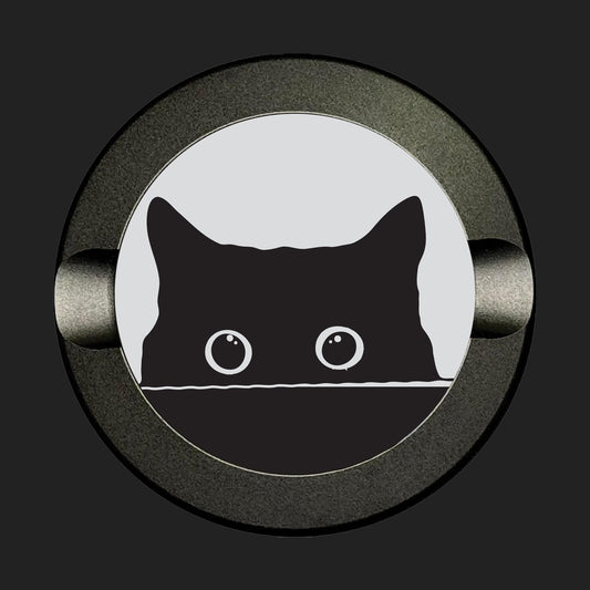 Peeking Cat Anodized